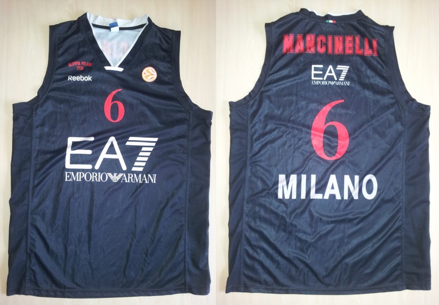 2011-12 Mancinelli Stefano - Ea7 Milano (Match Worn - Eurolega) - Taglia 2XL (62 X 87 cm)