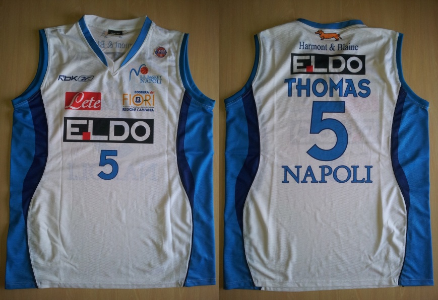 2007-08 Jamel Thomas - Eldo Napoli (Match Worn) - Taglia XXL (67 X 88 cm)